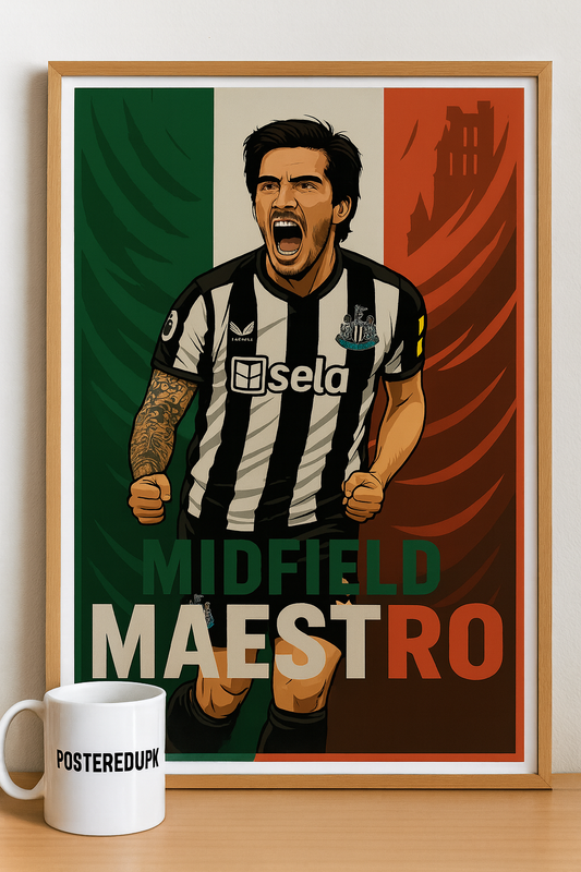 Sandro Tonali - Midfield Maestro Newcastle United Poster Downloadable File